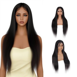 ZCORGDHAIR Straight Lace Front Wigs Human Hair 13x6 HD Transparent Lace Front Human Hair Wigs Human Hair Wig Glueless Wigs Human Hair Pre Plucked Pre Cut Straight Lace Front Wigs (30in)