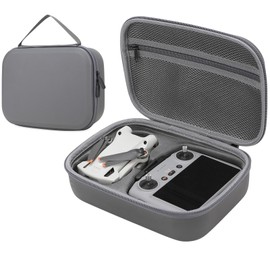 Miieomi Storage Bag for DJI Mini 4 Pro-Portable Drone Case Travel Handbag Carrying case Compatible with DJI Mini 4 Pro, RC 2/RC-N2 Remote Controller Accessories-(Grey)