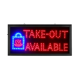 Ultra Bright CURBSIDE Pickup Take Out Available 19'"x10 Open LED Neon Business Motion Light Sign HL102
