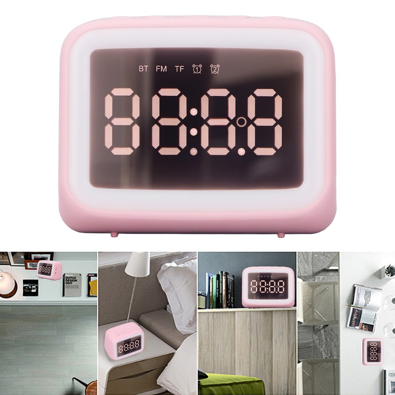 Alarm Clock Radio TF Card Music Player LED Night Light