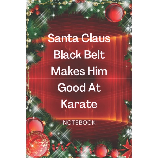 Christmas Notebook: Blank widen ruled, lined paper Xmas notebook or