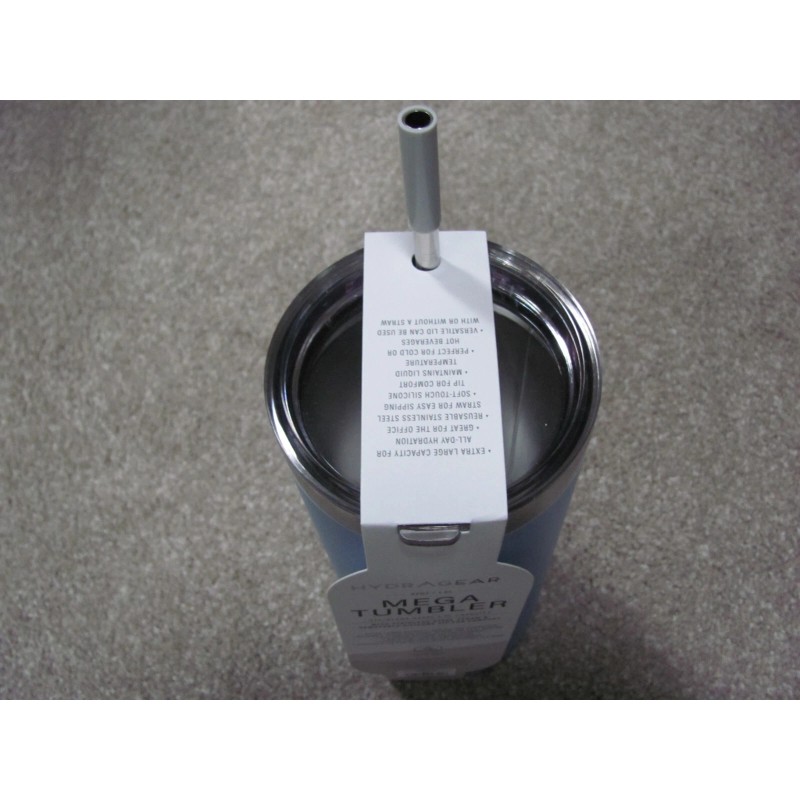 HydrAgear 42 Oz Mega Tumbler Stainless with Stainless Steel Straw