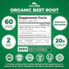 Zazzee USDA Organic Beet Root 20:1 Extract, 60 Vegan Quick