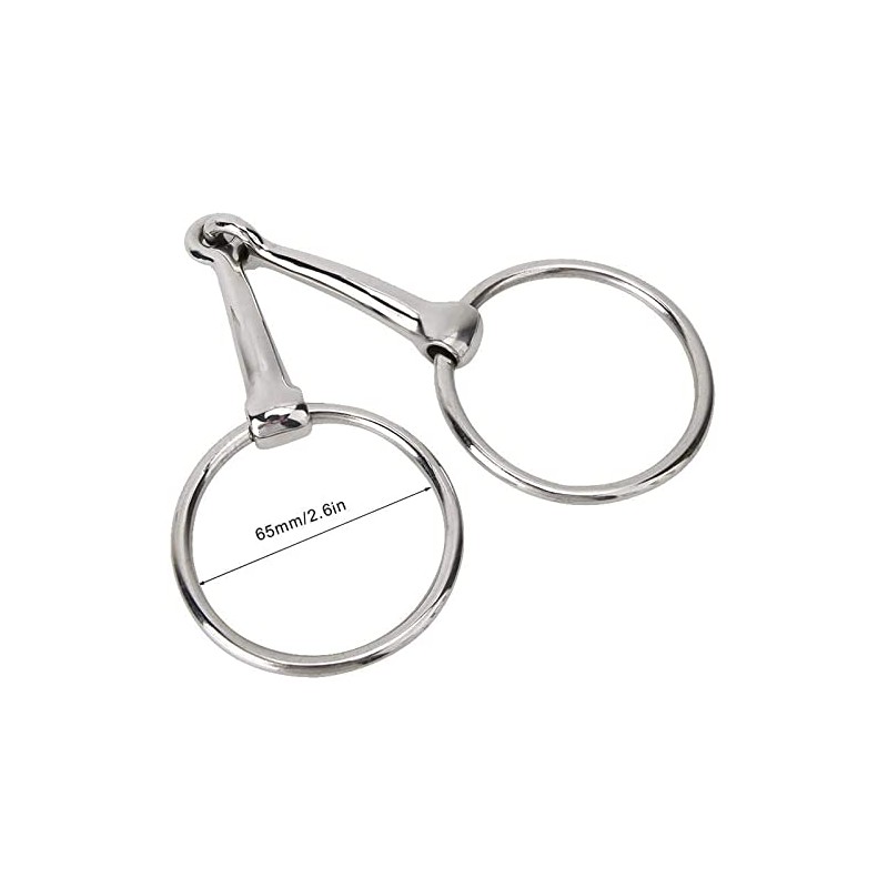 TopHomer Stainless Steel Hollow Snaffle Bit Horse Ring, Loose Horse