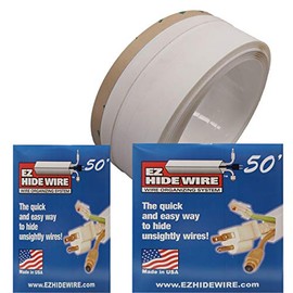 Large EZ HideWire Cable Raceway -Length: 50FT - Color: White