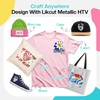 Likcut Metallic Pink Heat Transfer Vinyl HTV, 12" x 6ft