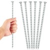 EISENSP 12 Inch Galvanized Landscape Stakes - 50pcs Spiral Metal
