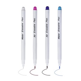 KRYMSON Pack of 4 Water Soluble Pens, Fabric Markers, Disappearing Water Soluble Substance, Erasable Pens, Fabric Markers, Water Soluble Markers for the Office