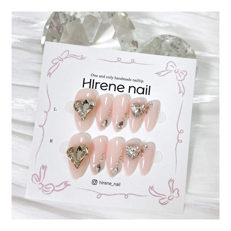 Syrup Heart Drop Nail - Ballerina / 시럽 하트 드롭
