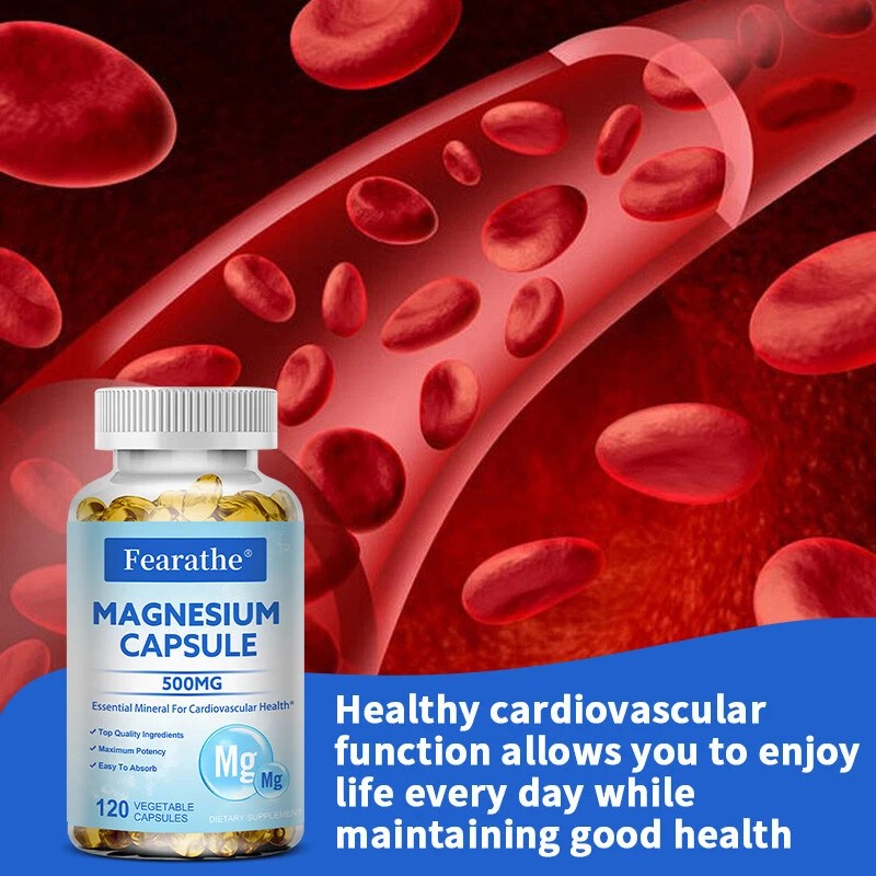 Fearathe Magnesium Capsuels | 500mg | 120 Capsules - US