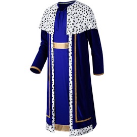 TOKYO REVENGERS Men King Costume 3 Kings Cosutme Prince Robe Nativity Costume Cosplay Outfit Accessories Set(BL L)