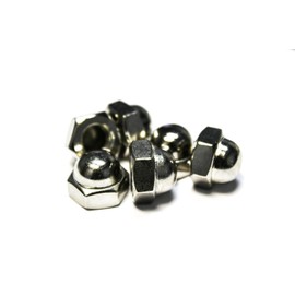 (100) 1/4"-20 Acorn NUT (Cap NUT) Nickel Plated