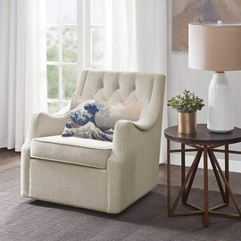 EKOBLA Throw Pillow Cover The Great Wave of Kanagawa Japanese Traditional Oriental Pattern Sea Waves Natural Decor Lumbar Pillow Case Cushion for Sofa Couch Bed Standard Queen Size 20x30 Inch