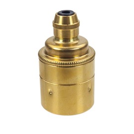 Nostalgia Lights LH.04B E27 Plain Skirt Lamp Holder, Metal, Brass