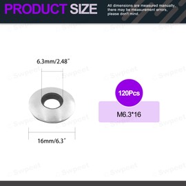 Swpeet 120Pcs Stainless Steel Neoprene EPDM Bonded Sealing Washers Gasket Assortment Kit