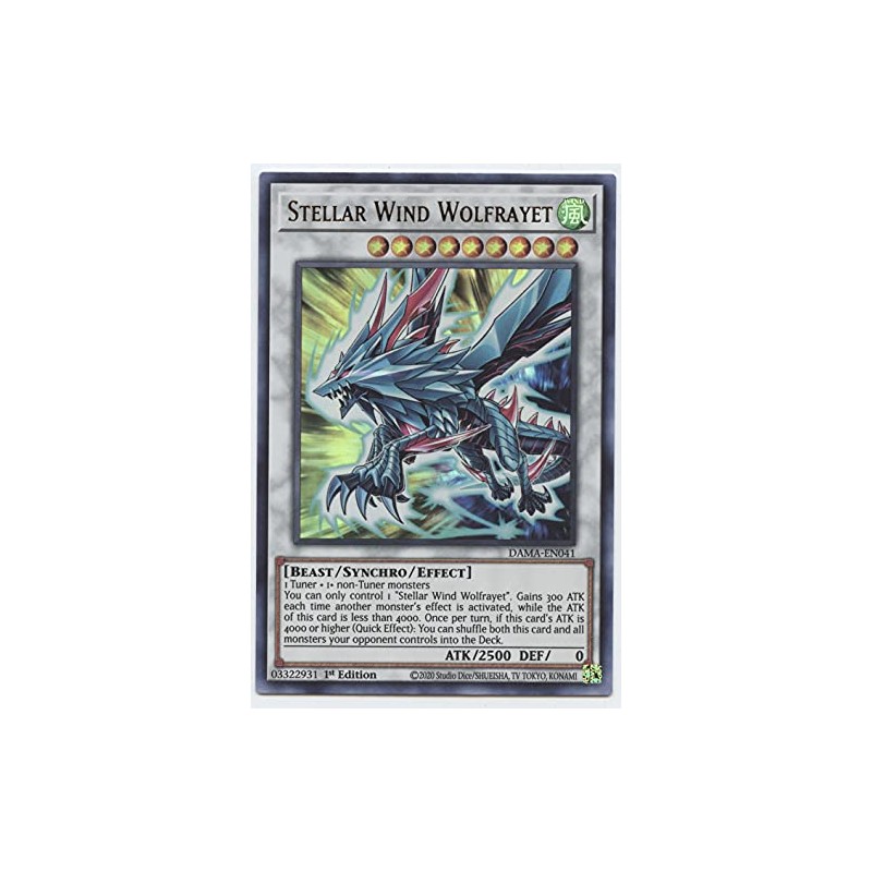 Yugioh Stellar Wind Wolfrayet - DAMA-EN041 - Ultra Rare -