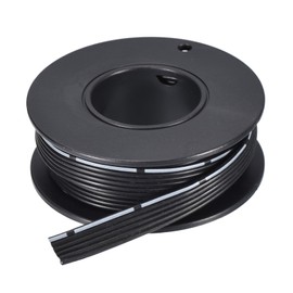 MECCANIXITY 24AWG Ribbon Cable Silicone Wire 6Pin 24 Gauge Ribbon Wire Flat Silicone Cable 1.5m/5ft Black Stranded Tinned Copper Wire