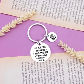 QUIHUD Boss Gifts For Women Gag Gifts Funny Adults Men Boss Lady Manager Coworker Funny Keychain No Crisis Allowed This Week