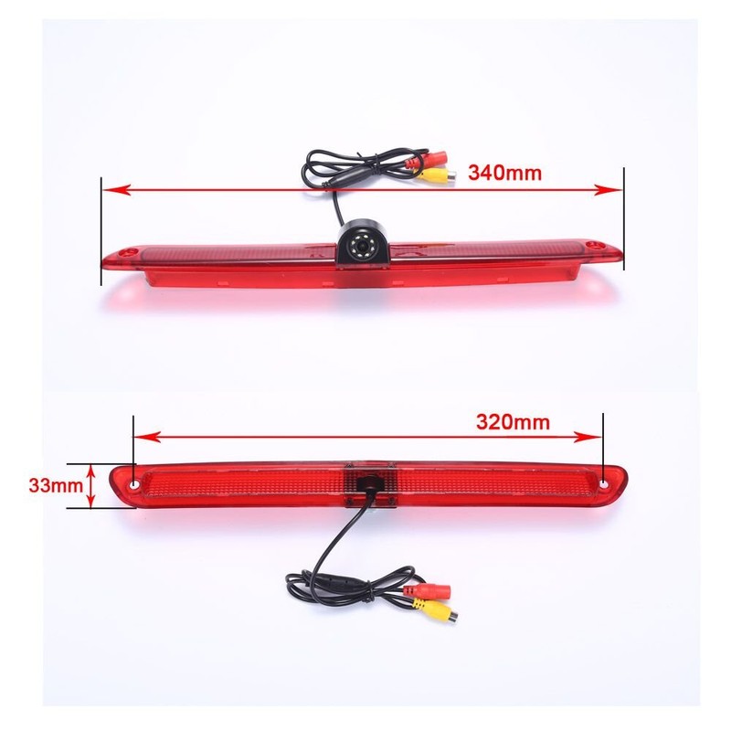 Kalakass 170° Angle HD CCD 3rd Brake Light Reversing Camera