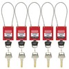 HiLKCO Lockout Tagout Safety Padlock Set Steel Cable Shackle with