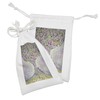 Ambesonne Tree of Life Fabric Pouch Set of 2, Blossom