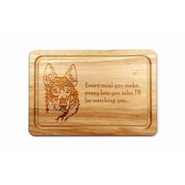 Siberian Husky Wooden Chopping Board 30 x 20 cm