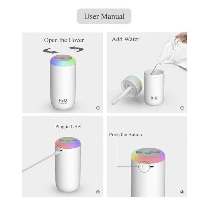 O-Mei Stars Baby Humidifier, 350ml Small Humidifier for bedroom, desk,