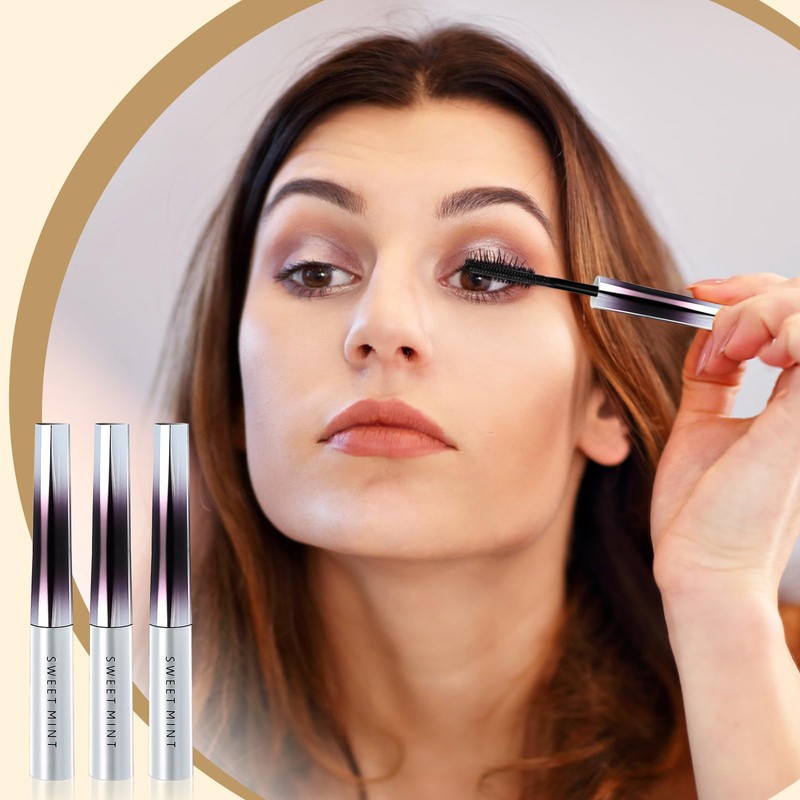 3 Stück Mascara, Long-lasting, Kein Verklumpen Oder Wischfest, High Impact