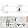 Reusable Cabinet Locks, Child Lock Sliding Cabinet Lock, U-Shape Adjustable