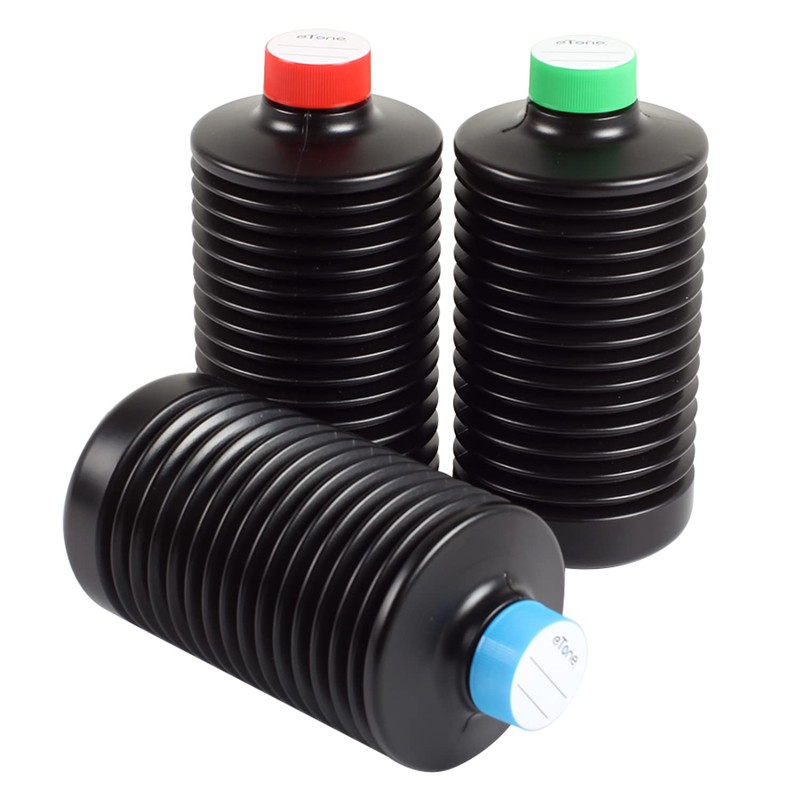 3X1000ml Foldable Dark Chamber Chemical Storage Bottle Foldable Liquid Container