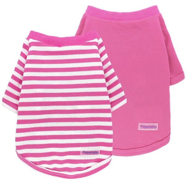 2 Pieces Puppy Clothes Stripe Dog Clothes for Small Dogs