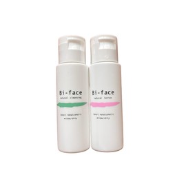 Bi-face Natural Skin Care Trial Set, Cleansing & Lotion, 0.9 oz (25 g) + 30 ml, Weak Acid, Non-Oil, Non-Alcohol, For Travel, Trial