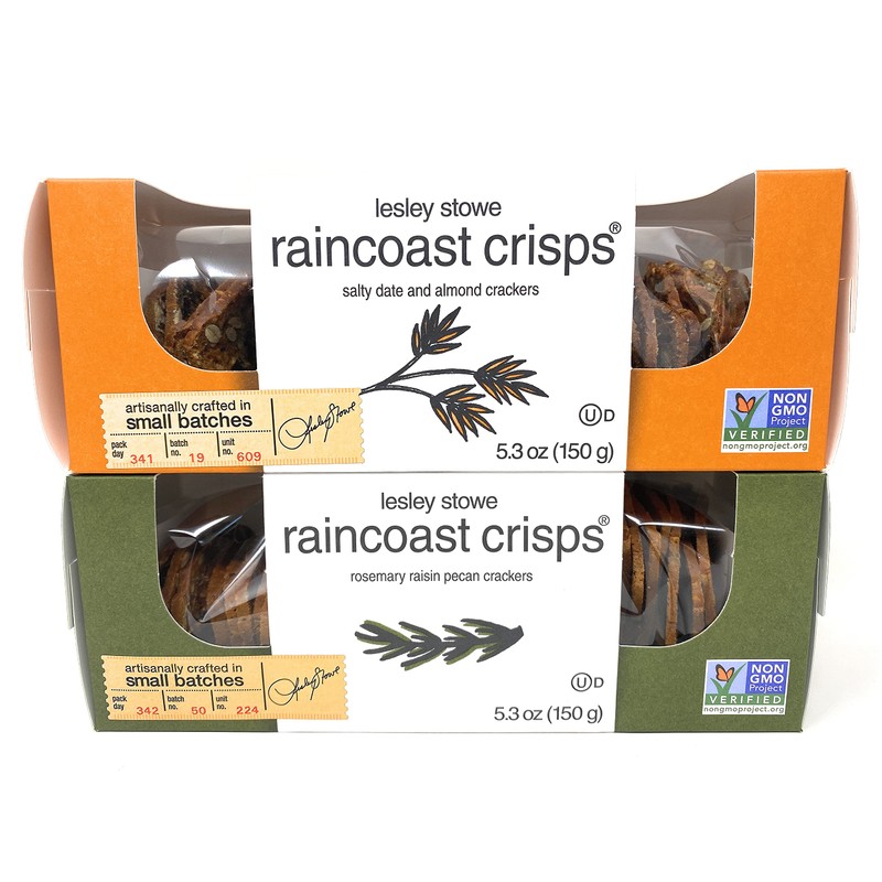 Gourmet Food Crisp Cracker Salty Date & Almond, Rosemary Raisin