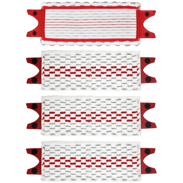 4 PCS Microfiber Floor Mop Pads Replacement, 18 X 14.2