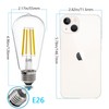 E ENERGETIC LIGHTING ST58/ST18, LED Filament Light Bulbs, 3CCT, 2700K/4000K/5000K,High