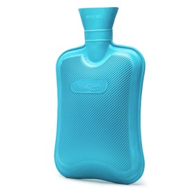 HomeTop Premium Classic Rubber Hot Water Bottle (Blue)