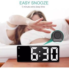 Clock Digital Alarm Clock LED Alarm Clock Large Display Desk Clock With Tem /Snooze