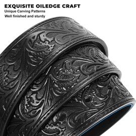 BELTROAD Western Leather Buckle Belt for Men Women Cowboy Cowgirl Mens Leather Belt for Jeans Christmas Hallowmas Men's Belt present