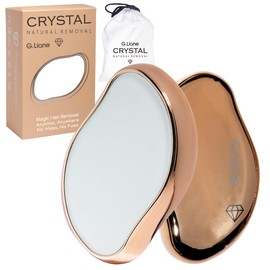 G.Liane Crystal Hair Eraser,Crystal Hair Remover and Exfoliator,Nano Glass Hair Remover Stone,Reusable Painless Physical Hair Removal Depilator for Men Women Quick Soft Silky Skin (Gold)