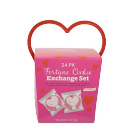 Valentine's Day Fortune Cookie Exchange Set for Classroom, 24 Count