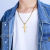 AIKS Men's Cross Scripture Scripture Engraved Black Cross Pendant, Good