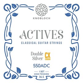 KNOBLOCH STRINGS THE ART OF VIBRATION 550ADC ACTIVE DOUBLE SILVER CX CARBON HIGH 550 TENSION 36.5