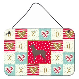 Caroline's Treasures CK5960DS812 Mexican Hairless Dog Xolo Love Wall or Door Hanging Prints Aluminum Metal Sign Kitchen Wall Bar Bathroom Plaque Home Decor, 8x12, Multicolor