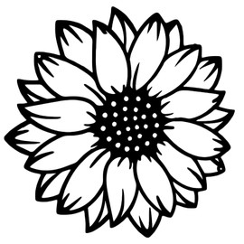 Sunflower Metal Wall Art, Sunflower Metal Wall Decor, Black Sunflower Metal Wall Sculpture for Wall Hanging Living Room Bedroom Kitchen Bathroom Indoor Outdoor Decor（19.68"L x 19.48"W/50x49.5cm)