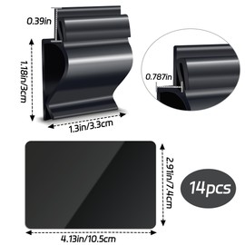 Mlici 14 Pack Sign Labels Clip Holder, Plastic Food Tray Label Holder, Reusable Labels Clip on Sign Holders for Cup Bowl Pan Buffet Deli Trays Board Bake Signs