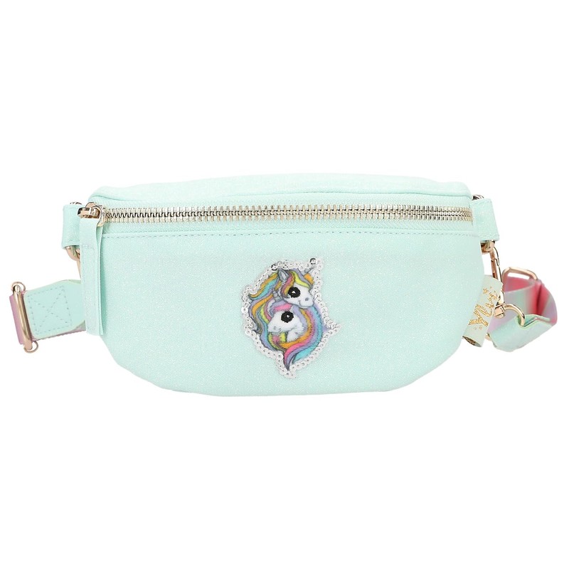 Depesche 13125 Ylvi Small Cross Bag in Turquoise with Unicorn