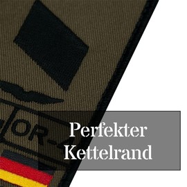 Café Viereck ® Corporal Luftwaffe Bundeswehr Rank Patch with Rank - Embroidered with Velcro - 9.8 cm x 5.6 cm - Olive - Right Side