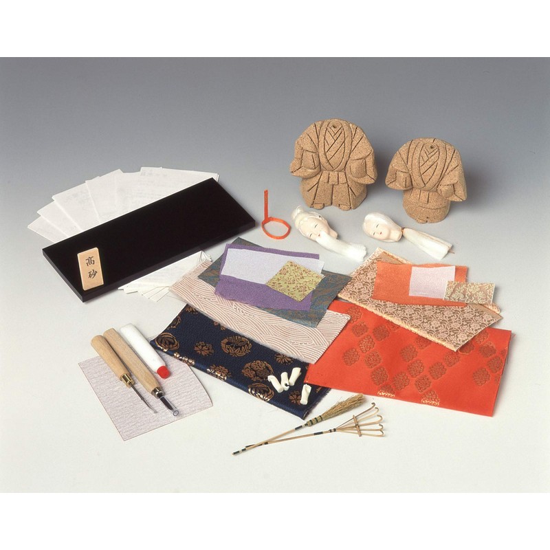 Sakai Sangyo Kimekomi Doll/Takasago with Base, Handicrafts Kit, Instruction Manual