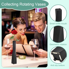 Ceramic Vase, Black Floor Vase for Pampas Grass, Decorative Branches and Dried Flowers, Modern and Elegant Decorative Vases for Home Office, Living Room and Office Decoration, Single Stem Flower Vase,