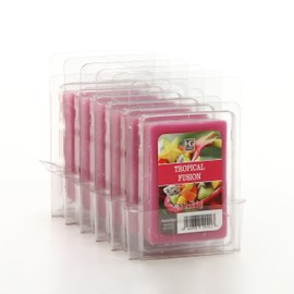 Hosley Set of 6 Tropical Fusion Wax Melts- 2.5 oz. Hand poured Wax Infused with Essential Oils. Ideal for Weddings, Spa, Reiki, Meditation Settings W1